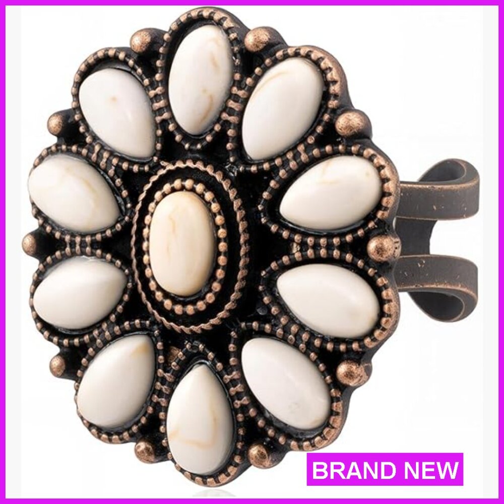 Adjustable Statement Cuff Ring Boho Chic Elegant … - image 1